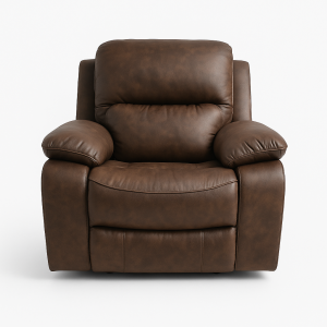 MANUAL SOFA,ONE SEATER, 1048 BROWN LEATHER/PVC -14
