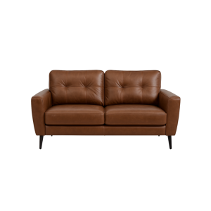 SOFA TWO OVE TWO SEATER -1004 BROWN LEATHER/PVC