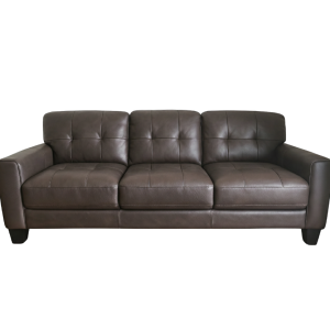 SOFA THREE SEATER -2770 BROWN LEATHER/PVC -11