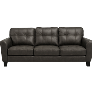 SOFA THREE SEATER -7581 LIGHT GREY LEATHER/PVC -57